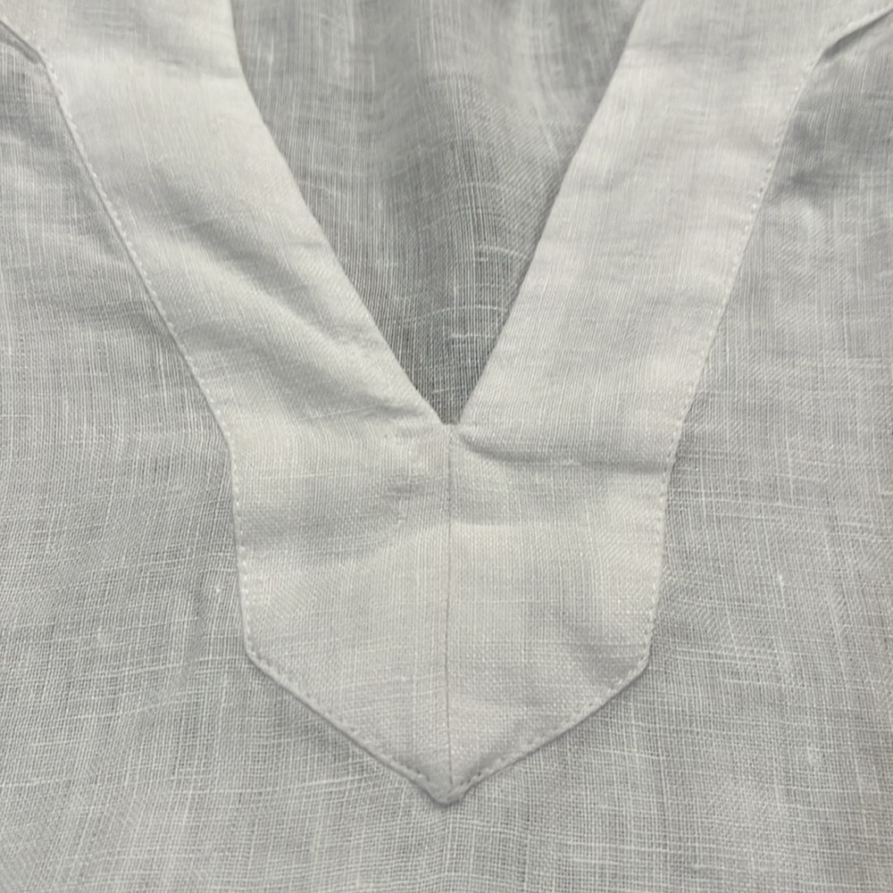J. Crew ivory Relaxed linen Blouse b-neck with Short Sleeves - small - Picture 7 of 10
